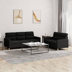 Maison Exclusive – 2-dielna sedacia súprava s vankúmi, ierna látka