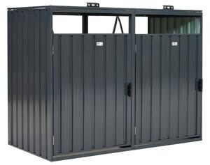 Kryt pre 2 120l alebo 240l odpadkové koše Alabama CoverTech antracit