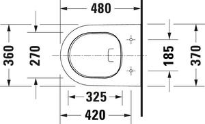 Duravit D-Neo wc misa závesná bez splachovacieho kruhu biela 2588090000