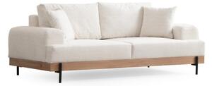 Hanah Home Trojmiestna pohovka Eti 220 cm biela/dub prírodný