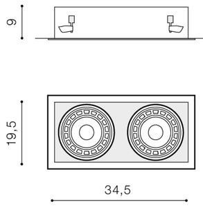 Azzardo AZ2875 - Podhľadové svietidlo NOVA 2xGU10-ES111/50W/230V