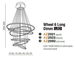 Azzardo AZ2921 - LED Stmievateľný luster na lanku WHEEL 6xLED/140W/230V