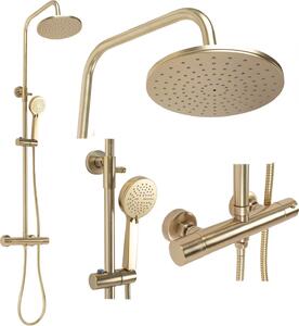 Sprchový set s termostatom Rea PAROT Brush Gold