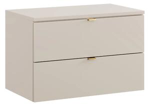 Comad Závesná skrinka pod umývadlo Dalia Cashmere s doskou 80 cm kašmírová