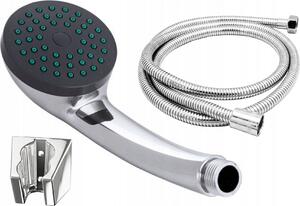 Granitan | Sprchový set - runá sprcha chróm - 150 cm hadica - Anticalc trysky - univerzálny driak