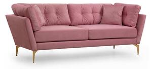 Hanah Home Trojmiestna pohovka Mapa 214 cm ružová