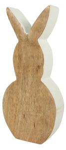 Drevený veľkonočný zajac NUBBIN 18 cm, biely