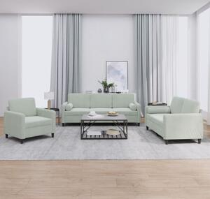 Maison Exclusive – 3-dielna sedacia súprava s vankúšmi, svetlosivý zamat