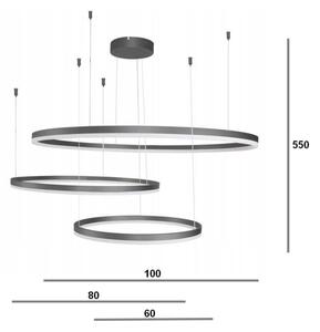 Azzardo AZ4707 - LED Luster na lanku HALO LED/130W/230V čierna