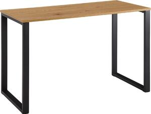 Písací stôl Imitácia dub / čierna 120x60x76 cm dizajnový počítačový stolík | Wohnling