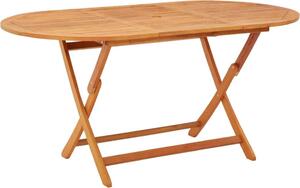 Maison Exclusive – Skladací záhradný stôl 160 x 85 x 75 cm z masívneho eukalyptového dreva