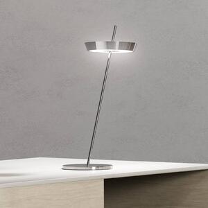 LED stolová lampa Mahina chrómová výška 36 cm kov, Chrómová / strieborná, Obývacia izba / jedáleň, Hliník, Moderný