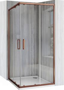Sprchovací Kút Rea City 80X80 Brush Copper + Sprchová Vaa Savoy White