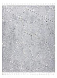 Koberec SEVILLA Z791C mozaika sivý / biely Fredzle berber marokánsky shaggy