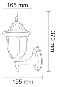 Vonkajšie nástenné svietidlo FLORENCJA 1xE27/20W/230V IP43