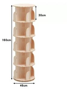 Spintower™ Viacúrovňový Drevený Otáčací Regál