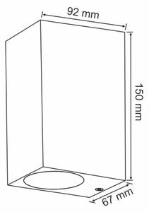 Vonkajšie nástenné svietidlo BOSTON 2xGU10/10W/230V antracit