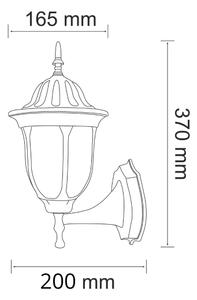 Vonkajšie nástenné svietidlo FLORENCJA 1xE27/20W/230V IP43