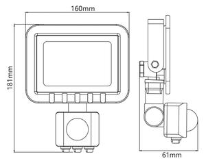 LED reflektor so senzorom LED/30W/230V IP65