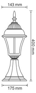 LED Vonkajšia lampa PARIS 2 1xE27/4,9W/230V