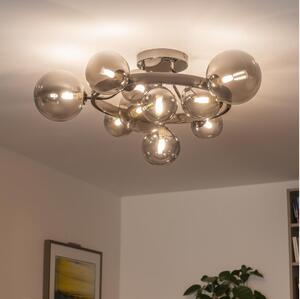 Brilagi - LED Prisadený luster MILLA 10xG9/3W/230V čierny chróm/dymová