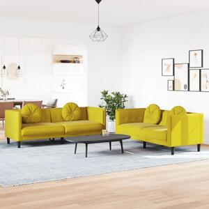 Maison Exclusive – 2-dielna sedacia súprava s vankúmi, ltý zamat