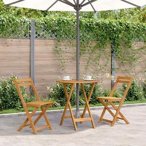 Maison Exclusive – Skladací záhradný stôl 70 cm z masívneho akátového dreva