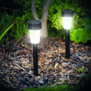 LED solárna lampa do exteriéru plast - ierna