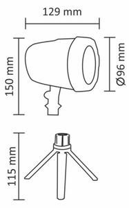 LED Vonkajší laserový projektor LED/5W/230V IP44