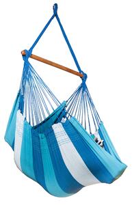 MacaMex Relaxa Oceano Závesné kreslo Bavlnené modré závesné kreslo