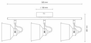 LED Stropné prisadené svietidlo 3xE14/8W/230V