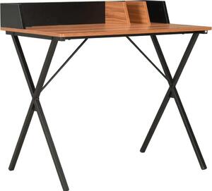 Maison Exclusive – písací stôl čierny a hnedý 80 x 50 x 84 cm