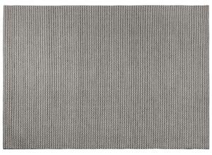 Koberec tmavosivý vlnený s polyesterom 160 x 230 cm ručne prešívaný klasický dizajn