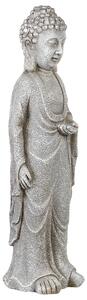 Dekoratívna figúrka sivá MgO 70 cm soška Budha doplnky moderný štýl záhrada obývacia izba