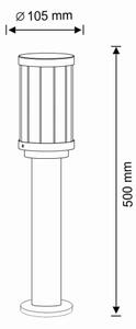 Vonkajšia lampa FIORD 1xE27/10W/230V IP44