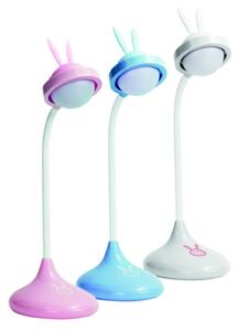LED Detská dotyková lampička RABBIT LED/0,4W/5V 3000/6500K modrá + USB