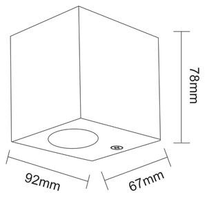 Vonkajšie nástenné svietidlo BOSTON 1xGU10/10W/230V IP44