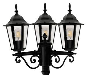 Vonkajšia lampa 3xE27/20W/230V IP43 2,58 m čierna