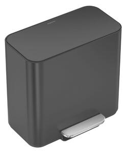 Simplehuman pedálový odpadkový kôš na triedený odpad DUAL MINI 15 L matná čierna oceľ CW2121
