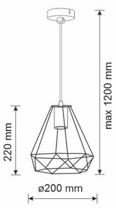 Luster na lanku VIGO 1xE27/20W/230V