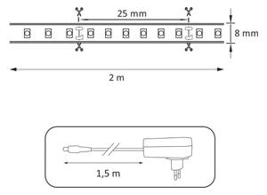 LED pásik 2m LED/18W/12V 4000K