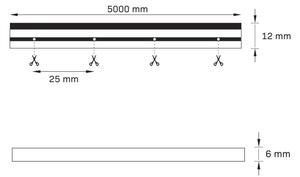 LED Pásik NEON 5 m LED/27W/12V IP65 modrá