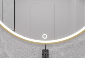 Zrkadlo s osvetlením BINIE L, 60x60, zlatá