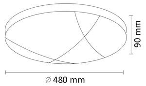 LED Stmievateľné stropné svietidlo ATLAS LED/72W/230V 3000-6500K + DO