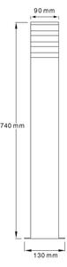 Vonkajšia lampa TEKSAS 1xE27/12W/230V IP44 74 cm antracit