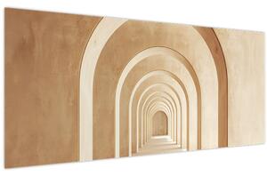 Obraz - Béžový priechod (120x50 cm)
