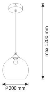 Luster na lanku DAMAR 1xE27/20W/230V