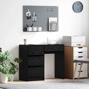 Maison Exclusive – písací stôl, čierna farba, vzhľad dubového dreva, materiál: drevotrieska