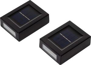 LED solárne nástenné svietidlo sada 2 ks, každé 10x7,5 cm 70558