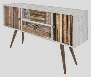 Kalune Design TV stolík ODENSE 122 cm biely/orech
